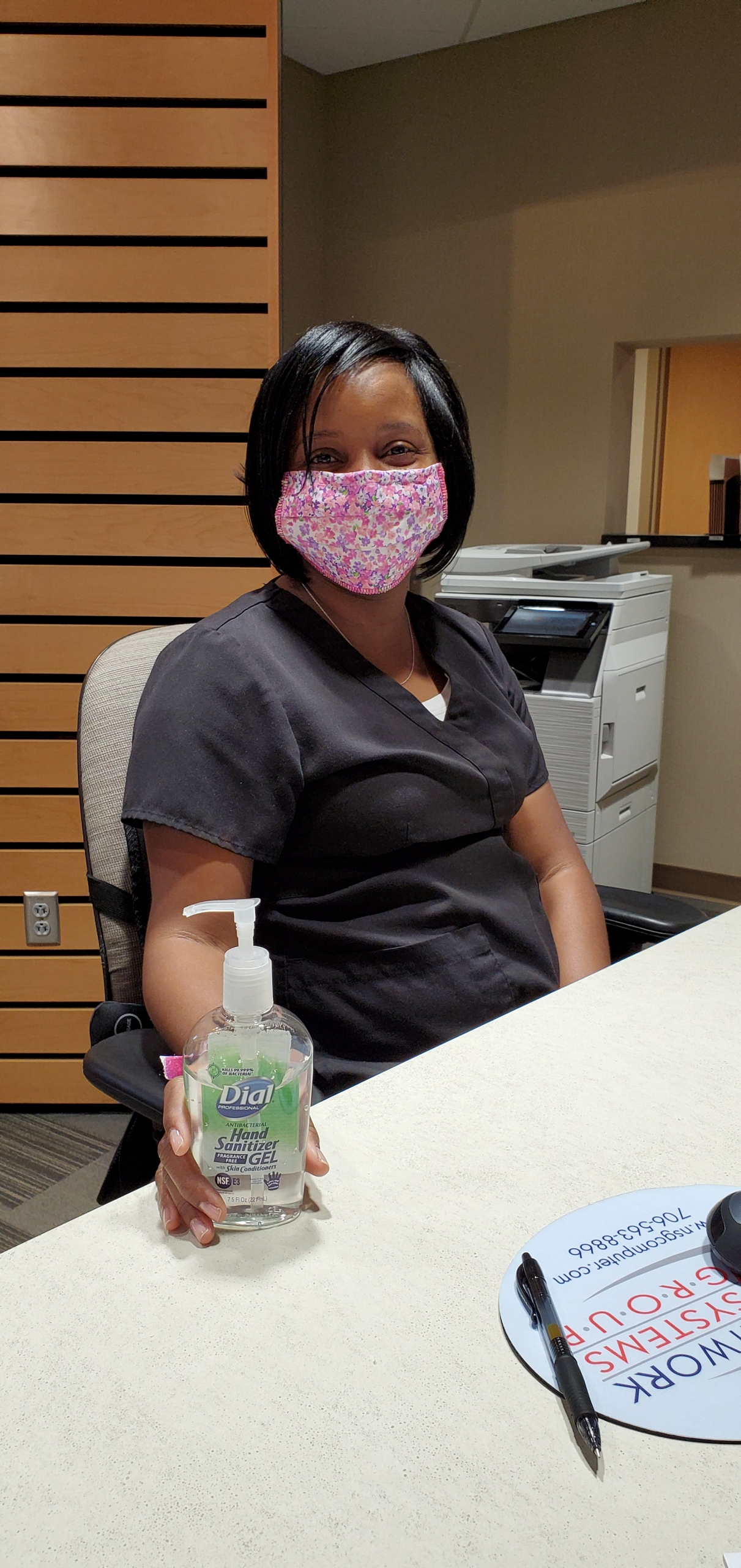 Medical worker wearing mask